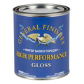 General Finishes 1 Qt Clear High Performance Water-Based Topcoat, Gloss QTHG